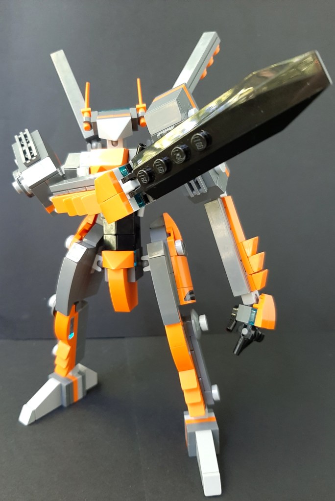 custom lego mech with sword
